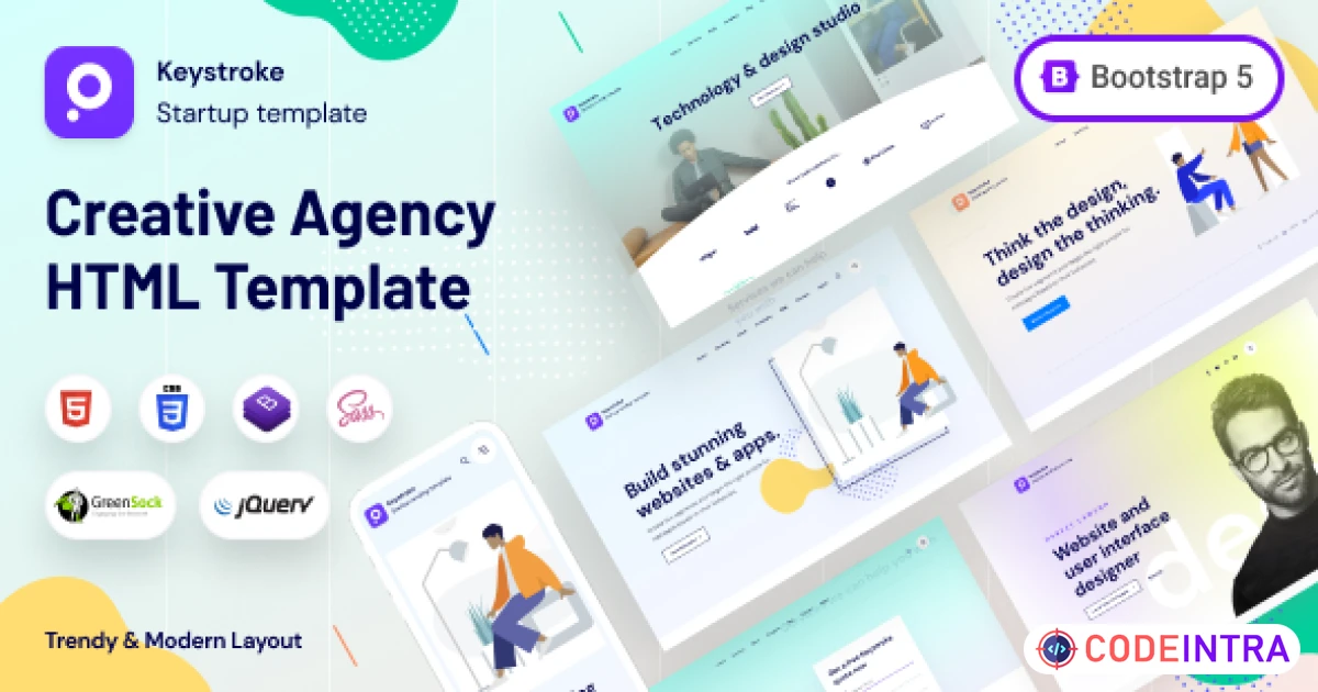 keystroke: Creative Agency HTML Template - Codeintra