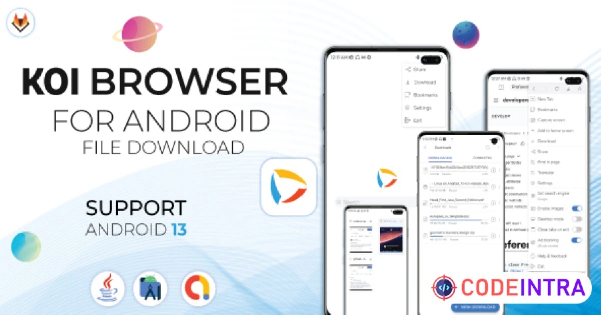 Koi Private Browser - Incognito Browser - Secure Browser and Adblock - Codeintra