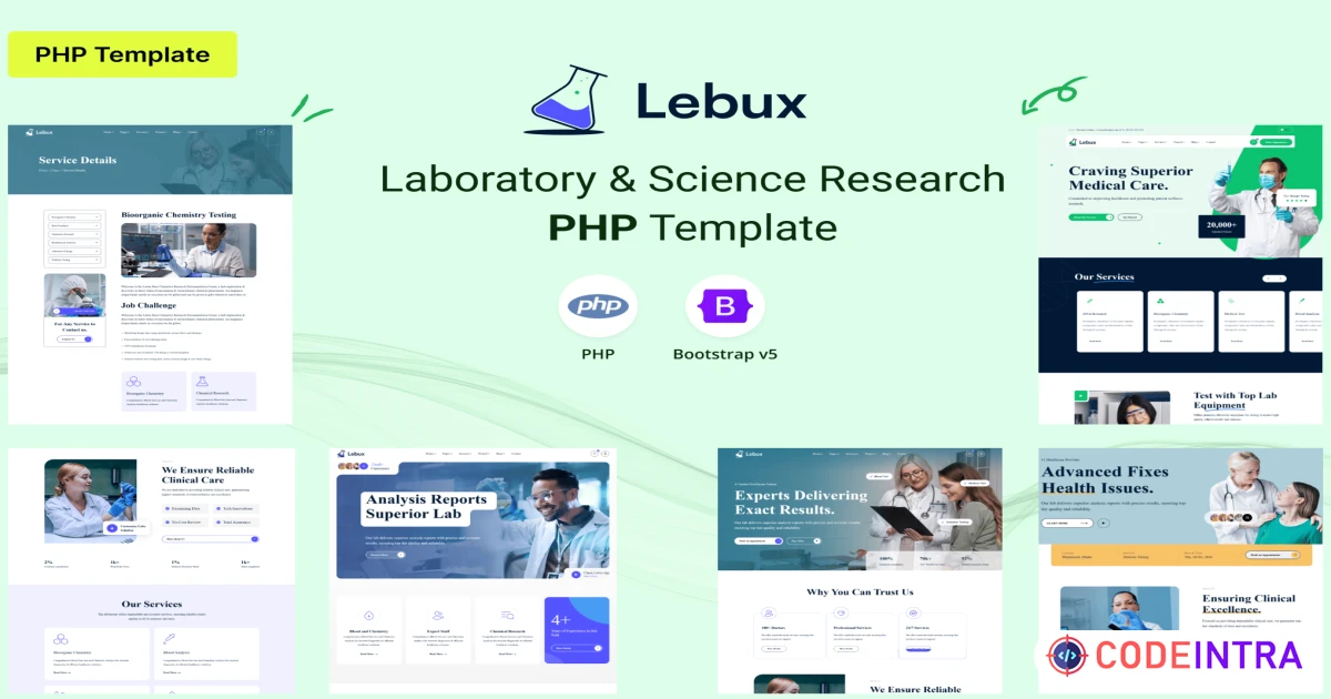 Labux - Laboratory & Science Research PHP Template - Codeintra