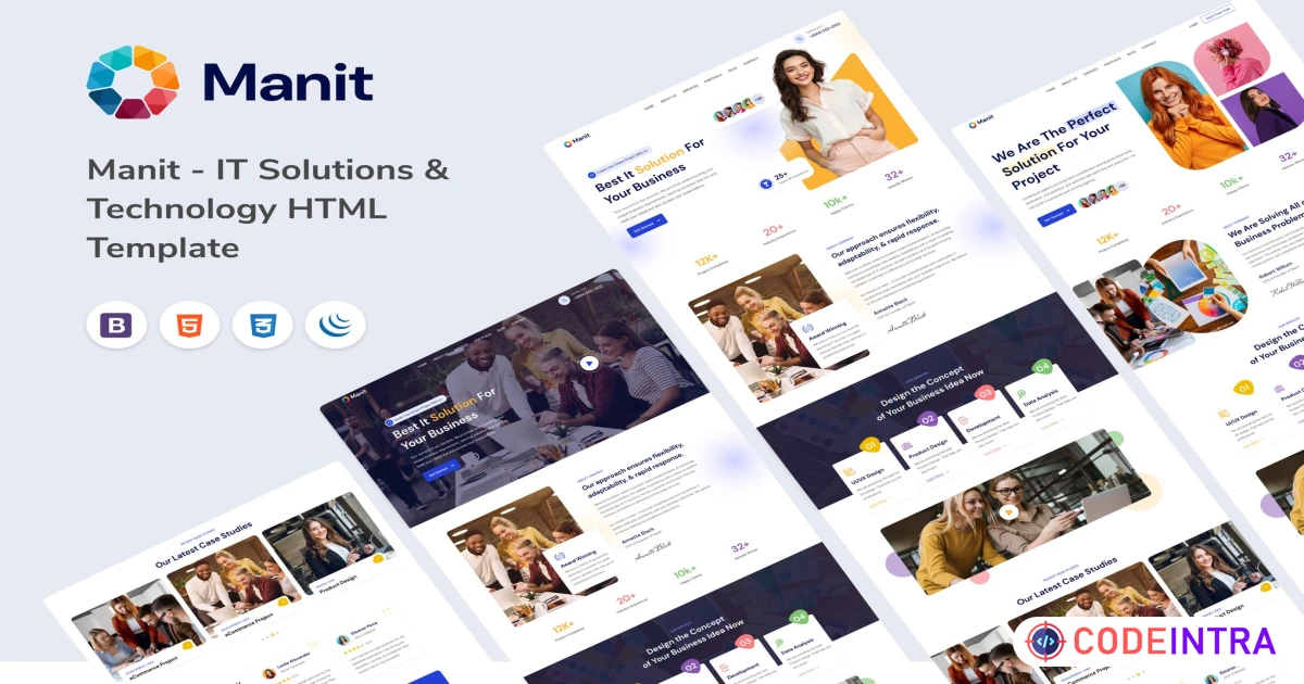 Manit - IT Solutions & Technology HTML Template - Codeintra