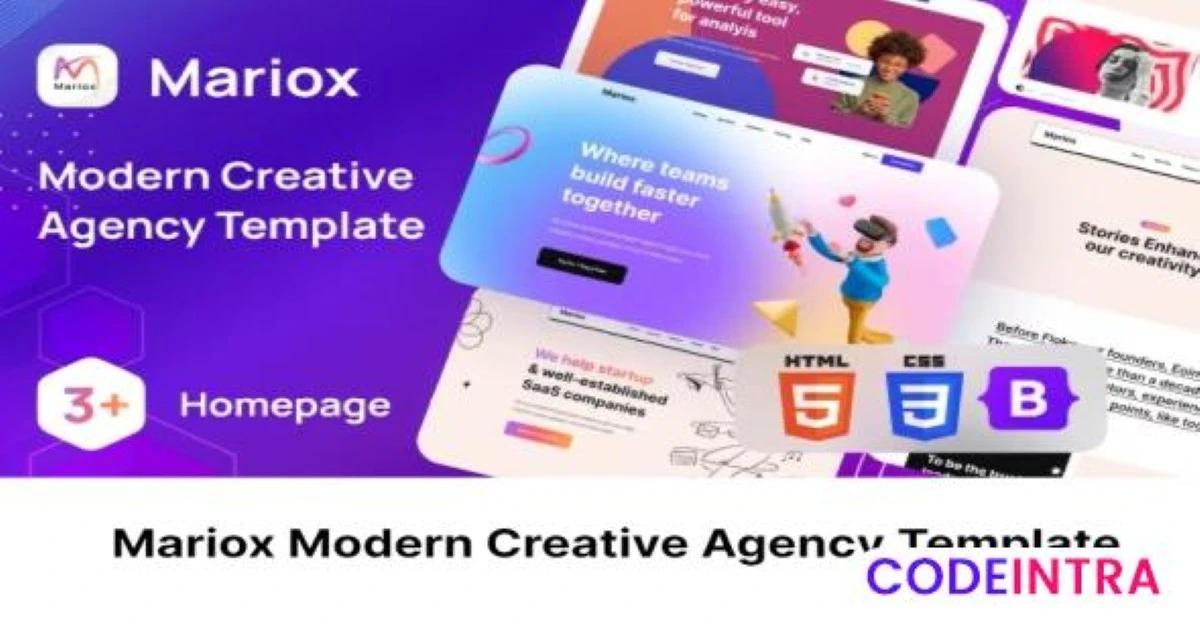 Mariox - Modern Creative Agency HTML5 Template - Codeintra