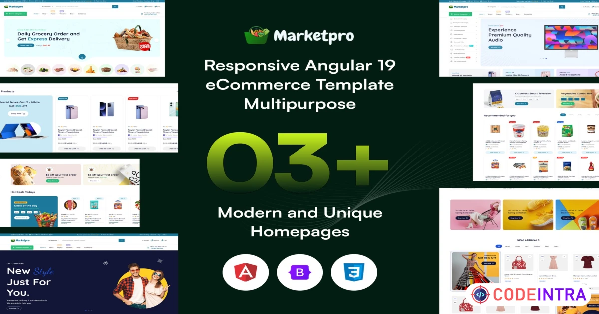 MarketPro - Responsive Angular 19 eCommerce - Codeintra