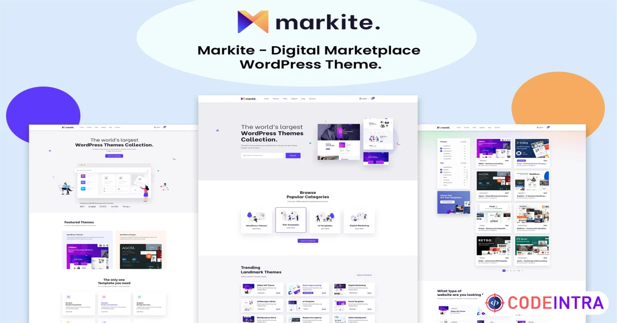 Markite - Digital Marketplace WordPress Theme - Codeintra