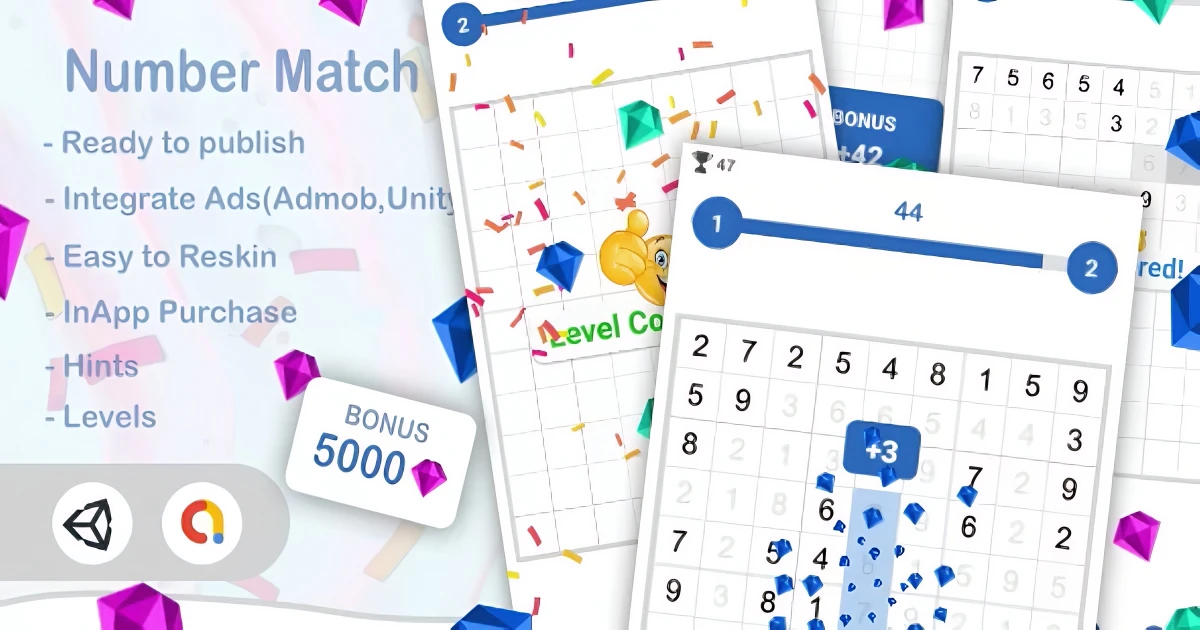 Match The Number(Unity Game+Admob+iOS+Android) Premium - Codeintra
