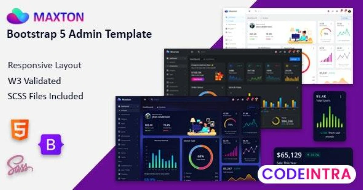 Maxton - Bootstrap 5 Admin Dashboard Template - Codeintra