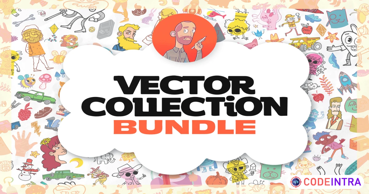 Mega Vector Illustration Bundle - Cartoon - Codeintra