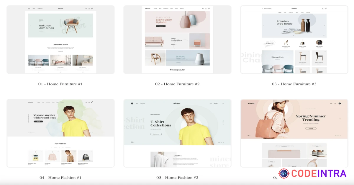 Minera - Minimalist Multipurpose Shopify Theme - Codeintra