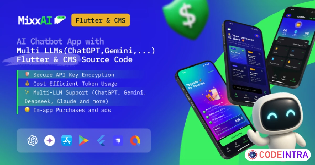 MixxAI – AI Chatbot App with Multiple LLMs - Codeintra