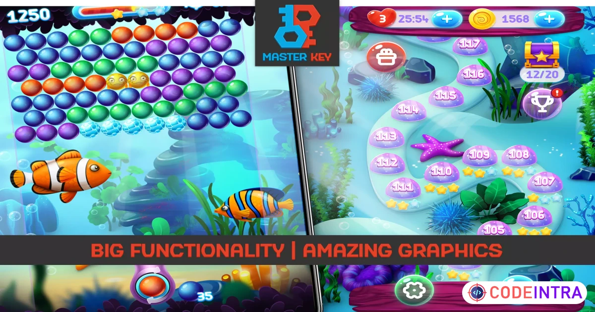 MK - Aqua Pop Bubble Shooter Game | Packs | Unity Assets - Codeintra