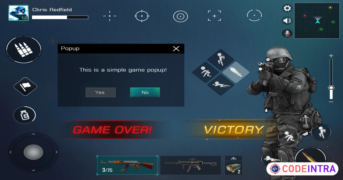 Modern Shooting UI Pack | 2D GUI | Unity Assets - Codeintra