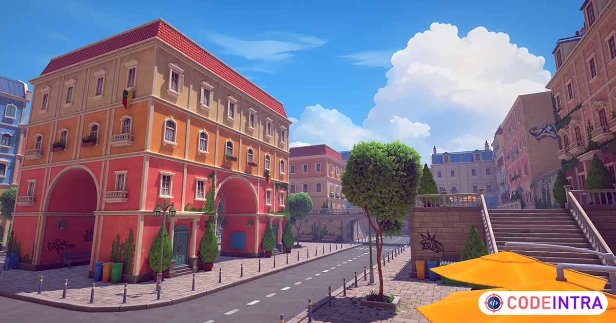 Modular European Town | 3D Urban | Unity Assets - Codeintra