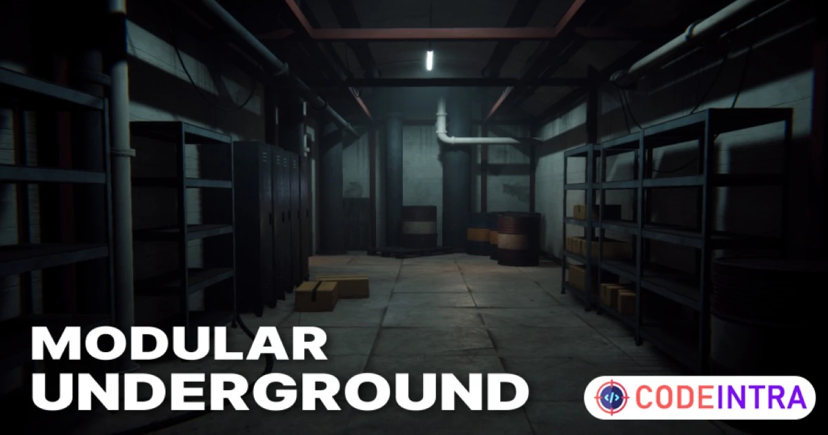 Modular Underground - Abandoned Environment | 3D Urban | Unity Assets - Codeintra