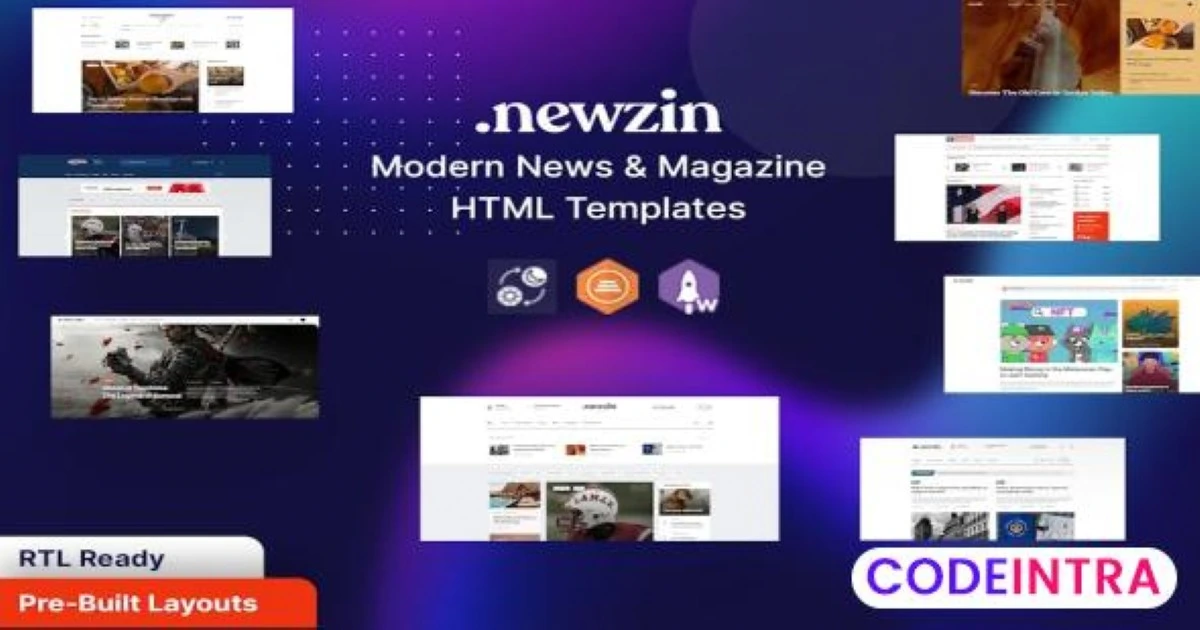 Newzin - Magazine & Newspaper HTML Template - Codeintra