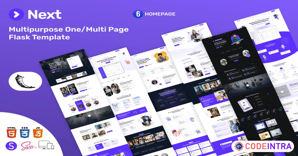Next - Multi-Purpose Flask Template - Codeintra