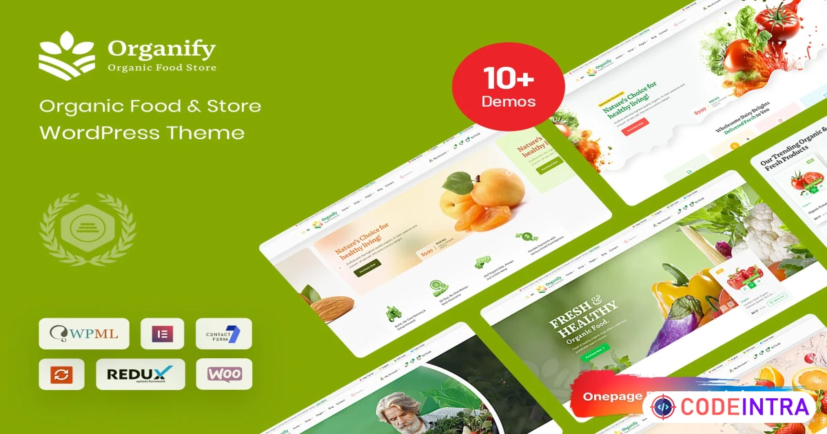 Organify - Organic Food Products WordPress Theme - Codeintra