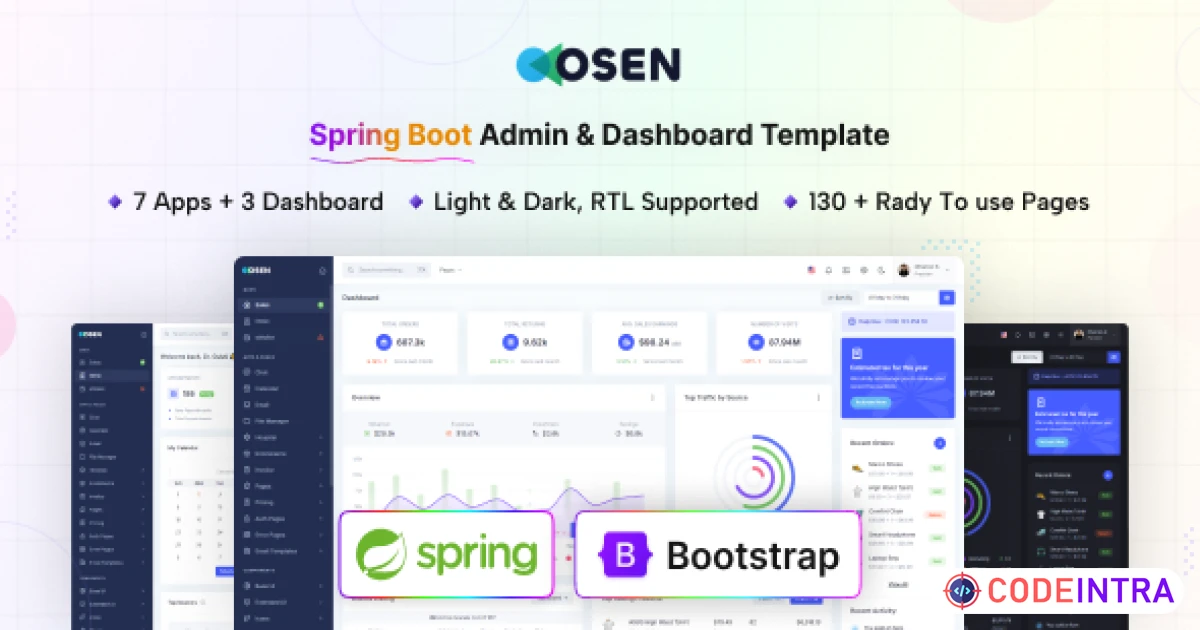 Osen - Spring Boot Admin & Dashboard Template - Codeintra