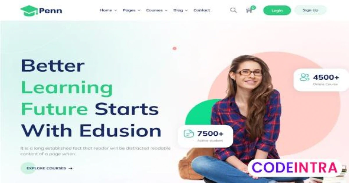 Penn - Education & Online Course HTML Template - Codeintra
