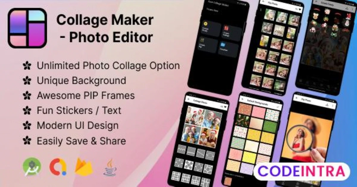 Photo Collage Maker | Photo Editor App | PIP Photo - Codeintra