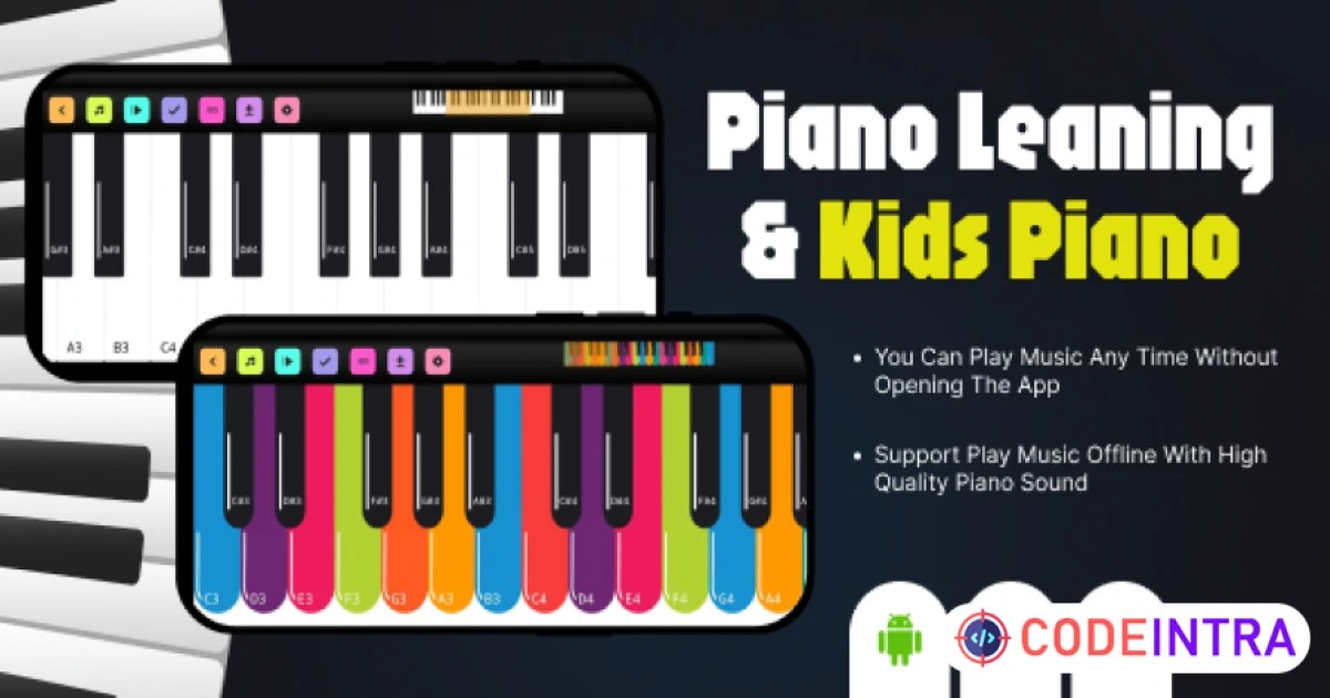 Piano Leaning & Kids Piano - Piano Music Learn - Piano Keyboard - Easy Piano - Codeintra