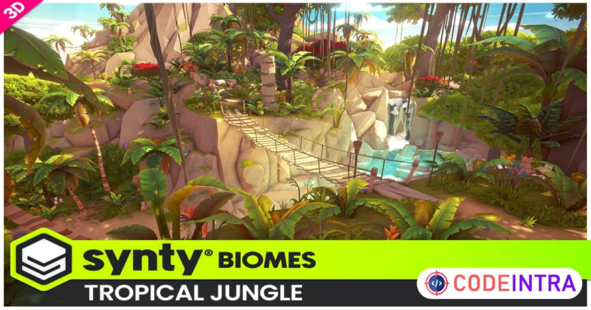 POLYGON Tropical Jungle - Nature Biomes - Low Poly 3D Art by Synty | 3D Landscapes | Unity Assets - Codeintra