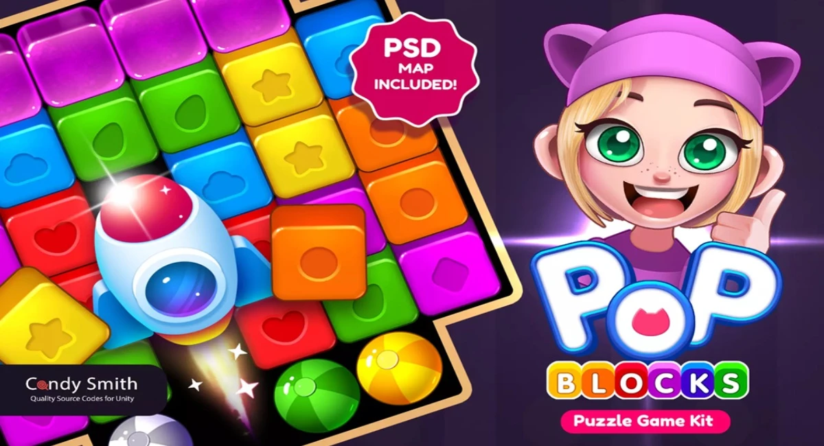 POP BLOCKS Puzzle Match Kit Premium Unity Asset - Codeintra