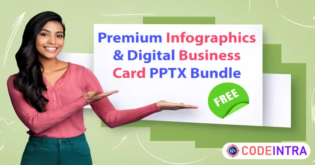 Premium Infographics & Digital Business Card PPTX Bundle – Free Download - Codeintra