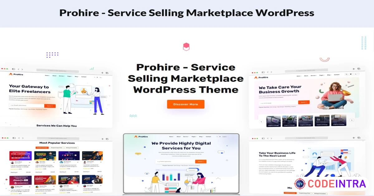 Prohire - Service Selling Marketplace WordPress - Codeintra