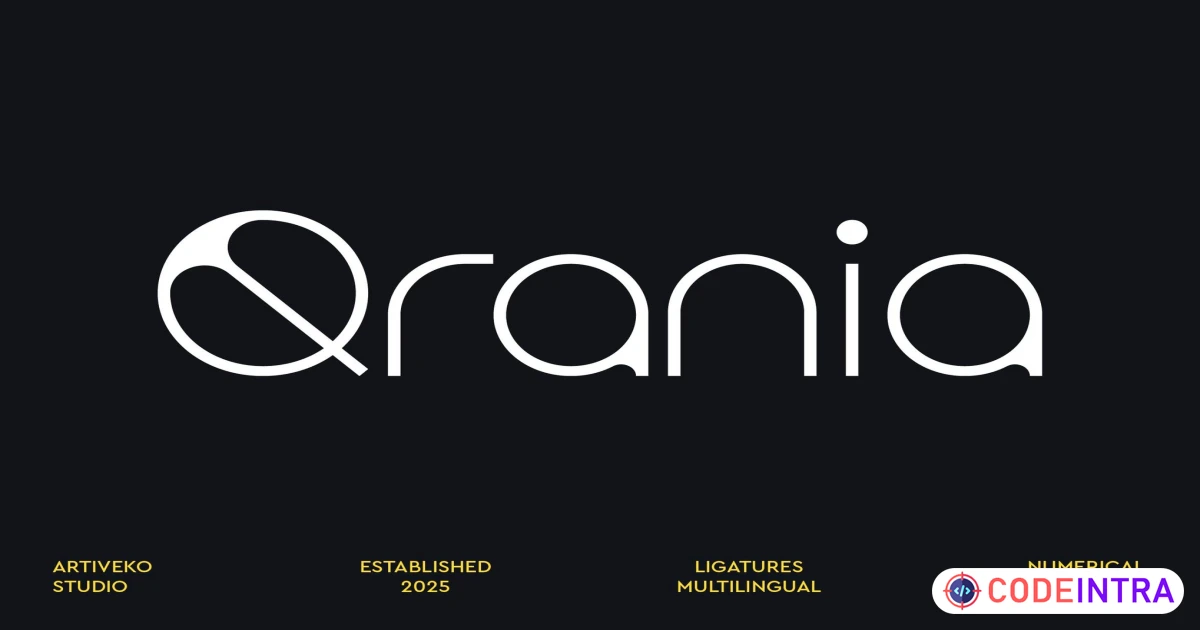 Qrania Minimalist Sans Font - Codeintra