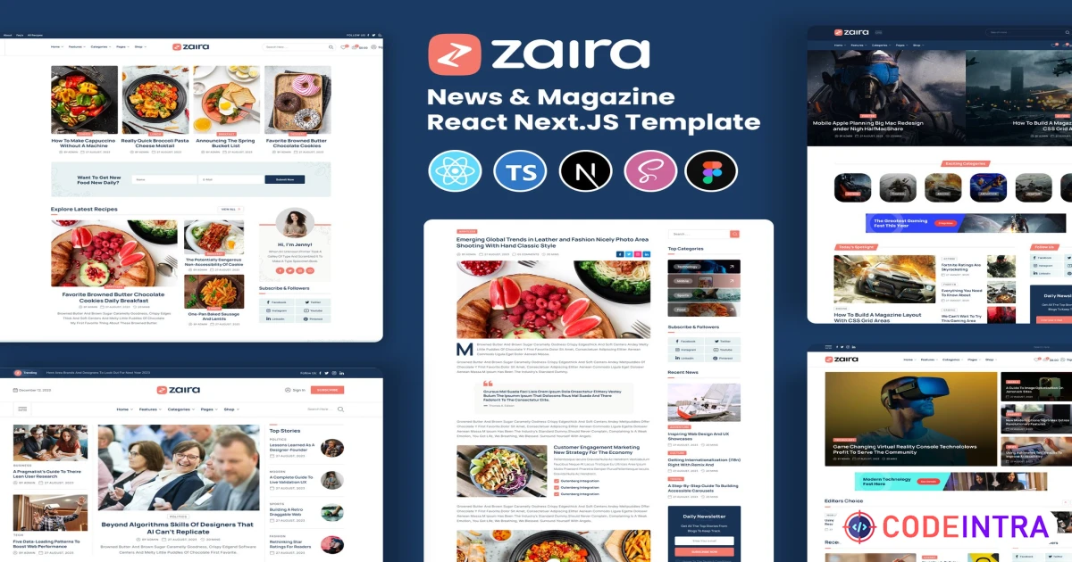 Product featured image React NextJS Modern News & Magazine - Codeintra