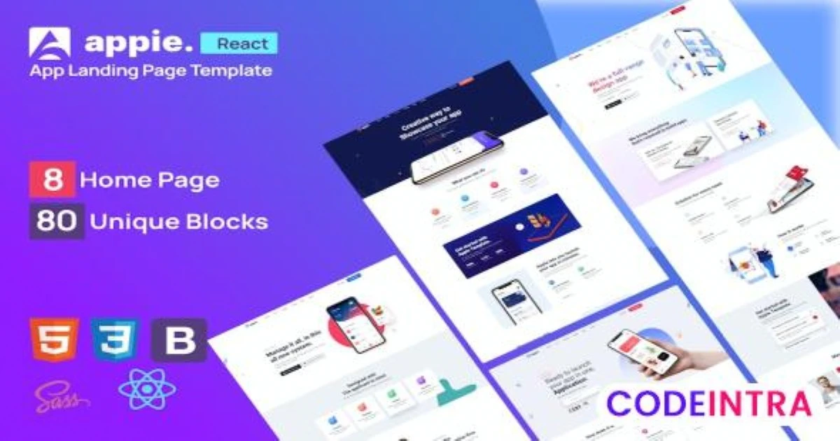 React Website Template - Codeintra