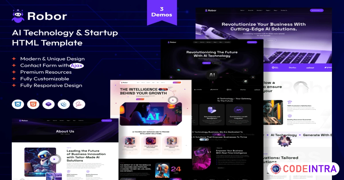 Robor – AI & Automation Integration HTML Template - Codeintra