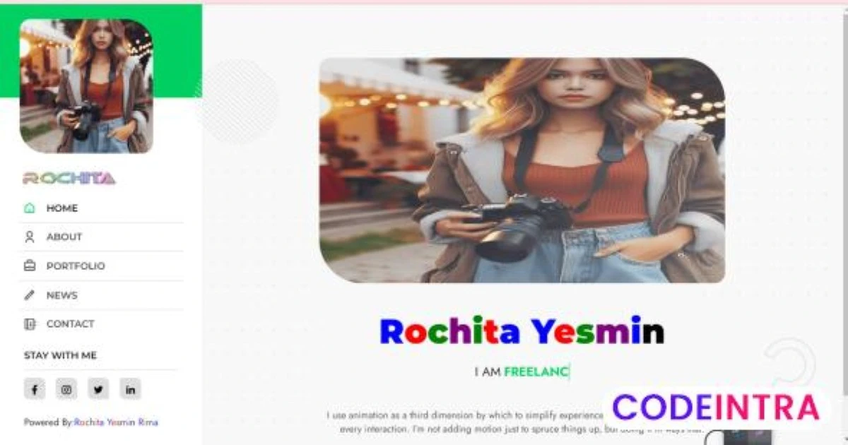 Rochita Personal Resume Template - Codeintra