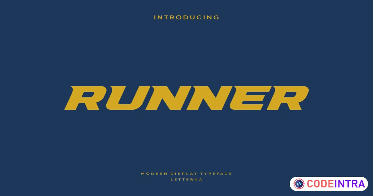 Runner - Modern Sport Typeface - Codeintra