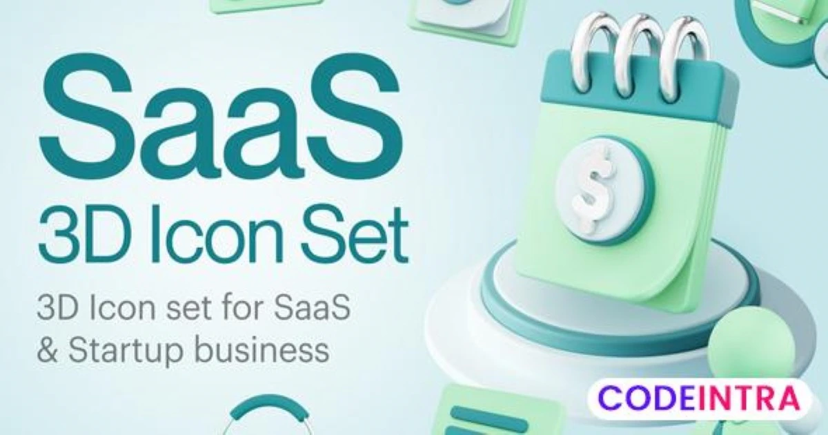 Saasy - SaaS 3D Icon Set PNG, Blender Download - Codeintra