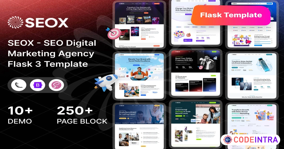 SEOX - SEO Digital Marketing Agency Flask Template - Codeintra