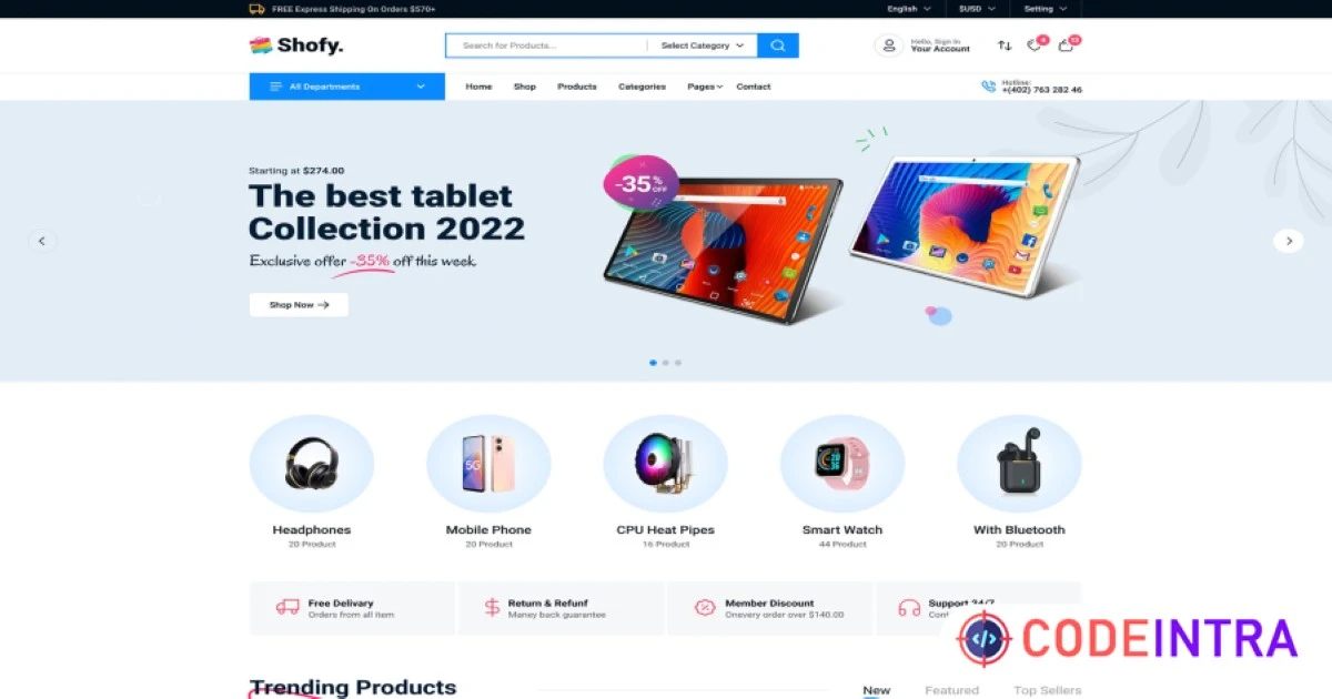 Shofy - Multipurpose Shopify Theme - Codeintra