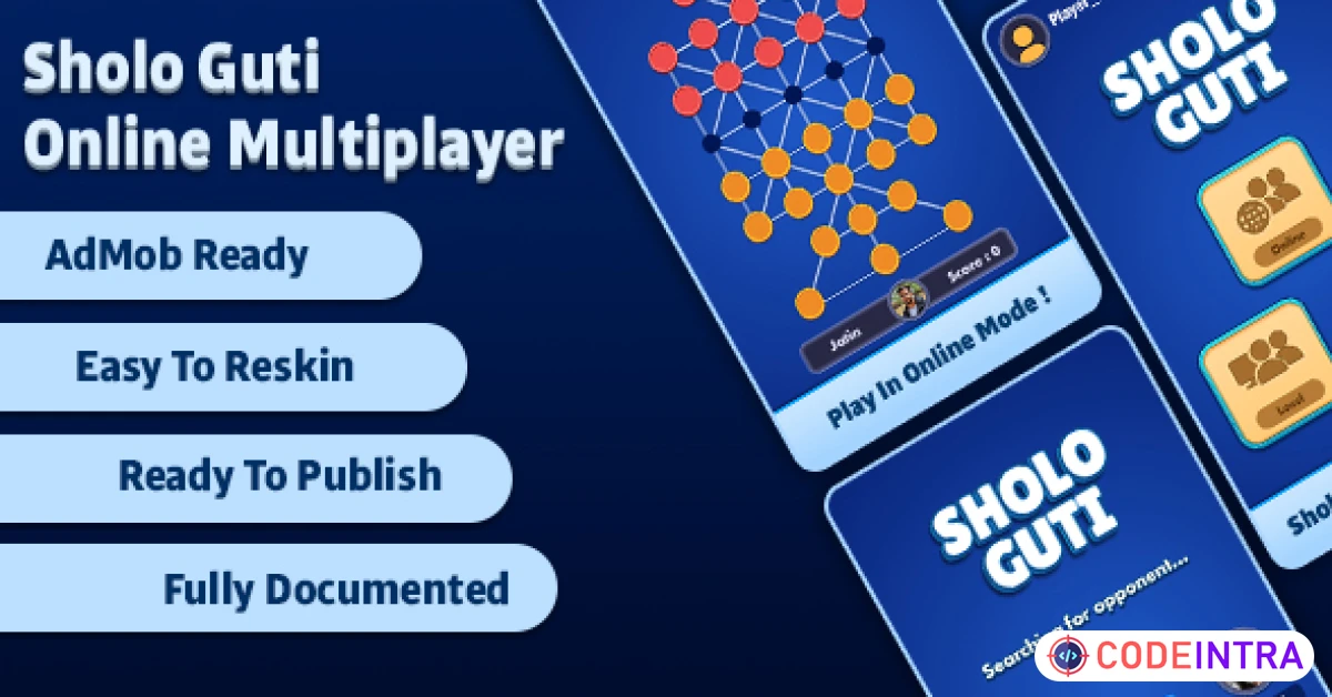 Product featured image Shologuti Online Multiplayer Game | Classic 16 Soldiers Board Game | Firebase Real-Time Database | A - Codeintra