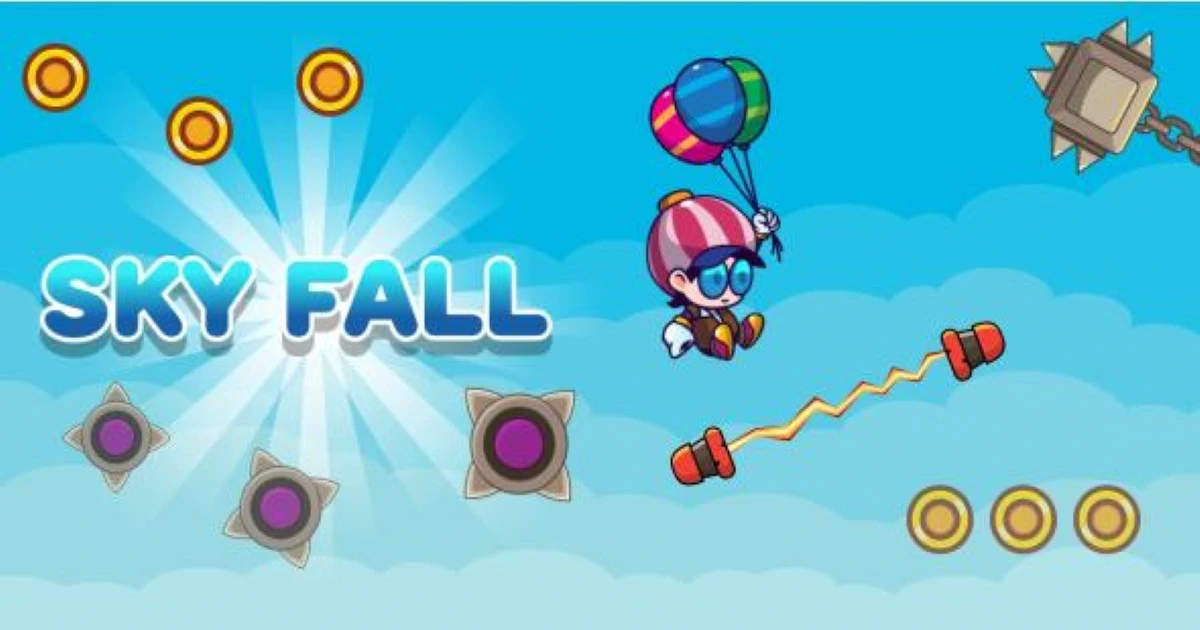 Sky Fall - Construct 3 Game - HTML5 - Codeintra