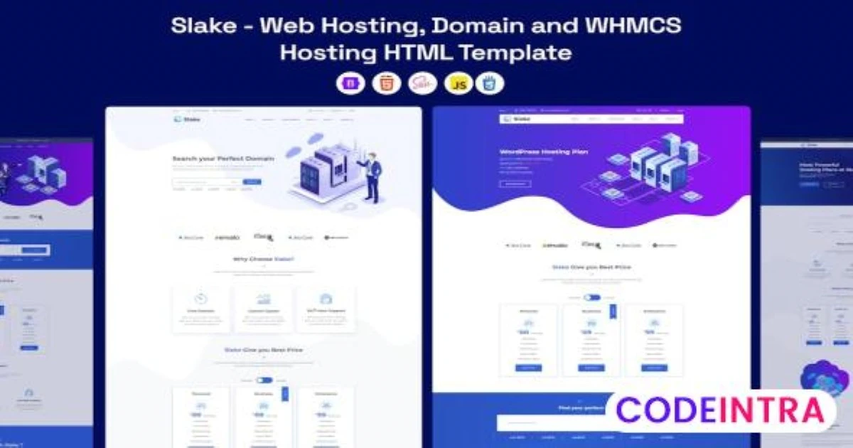 Slake - Web Hosting, Domain & WHMCS Template - Codeintra