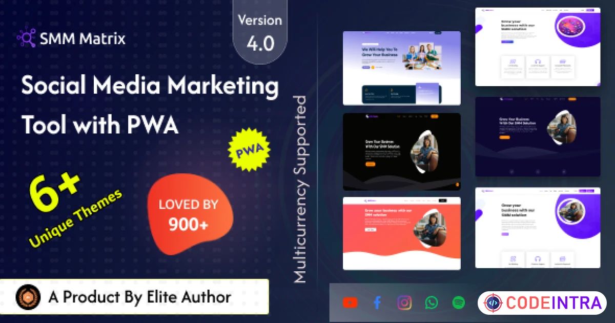 SMM Matrix - Social Media Marketing Panel with PWA - Codeintra