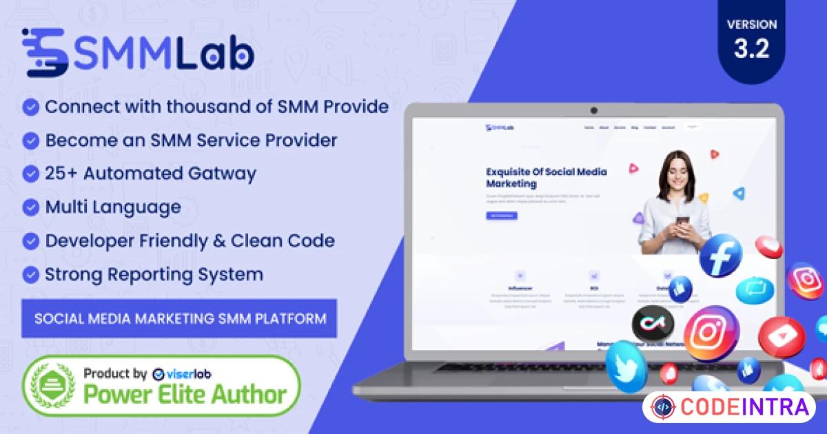 SMMLab - Social Media Marketing SMM Platform - Codeintra