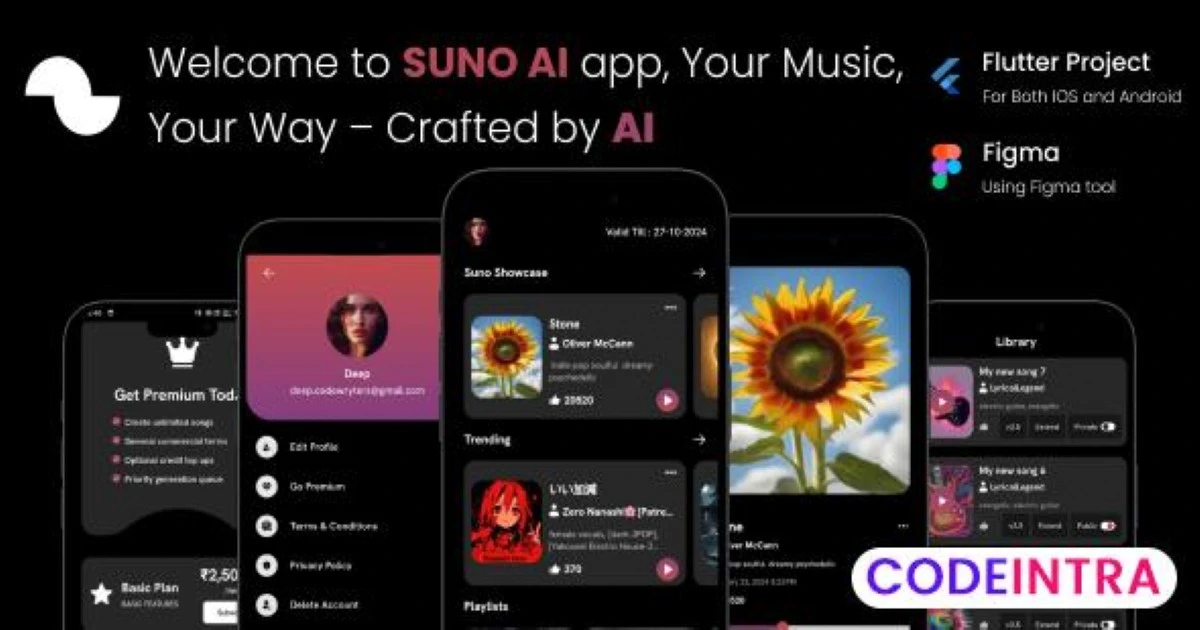 SUNO AI - AI-Powered Music Generator | Lyrics to S - Codeintra