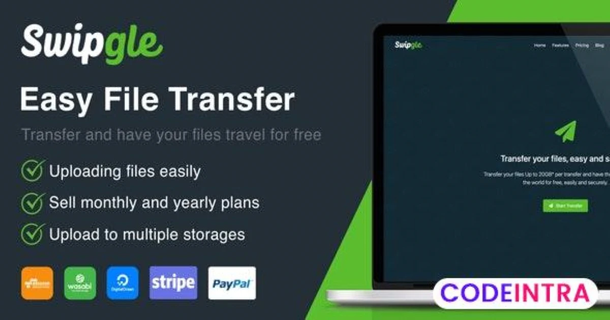 Swipgle - Easy File Transfer (SAAS) - Codeintra