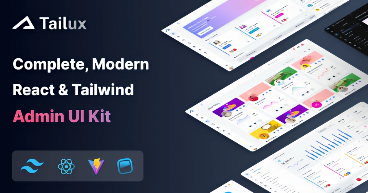Tailux - React Tailwind Admin Template - Codeintra