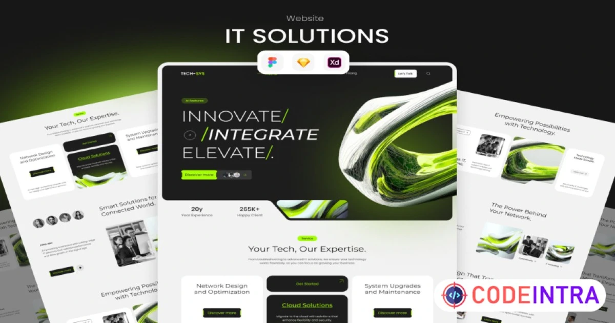 Tech Sys - IT Solutions Website Figma Download - Codeintra