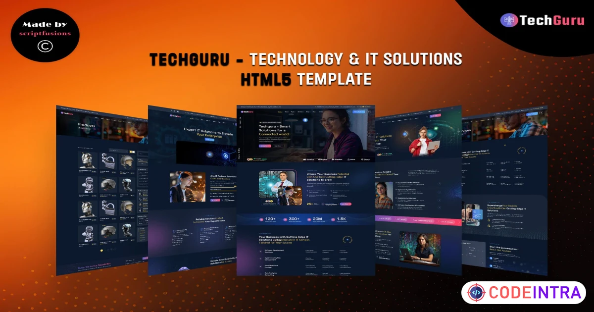 Techguru -Technology & IT Solutions HTML5 Template - Codeintra