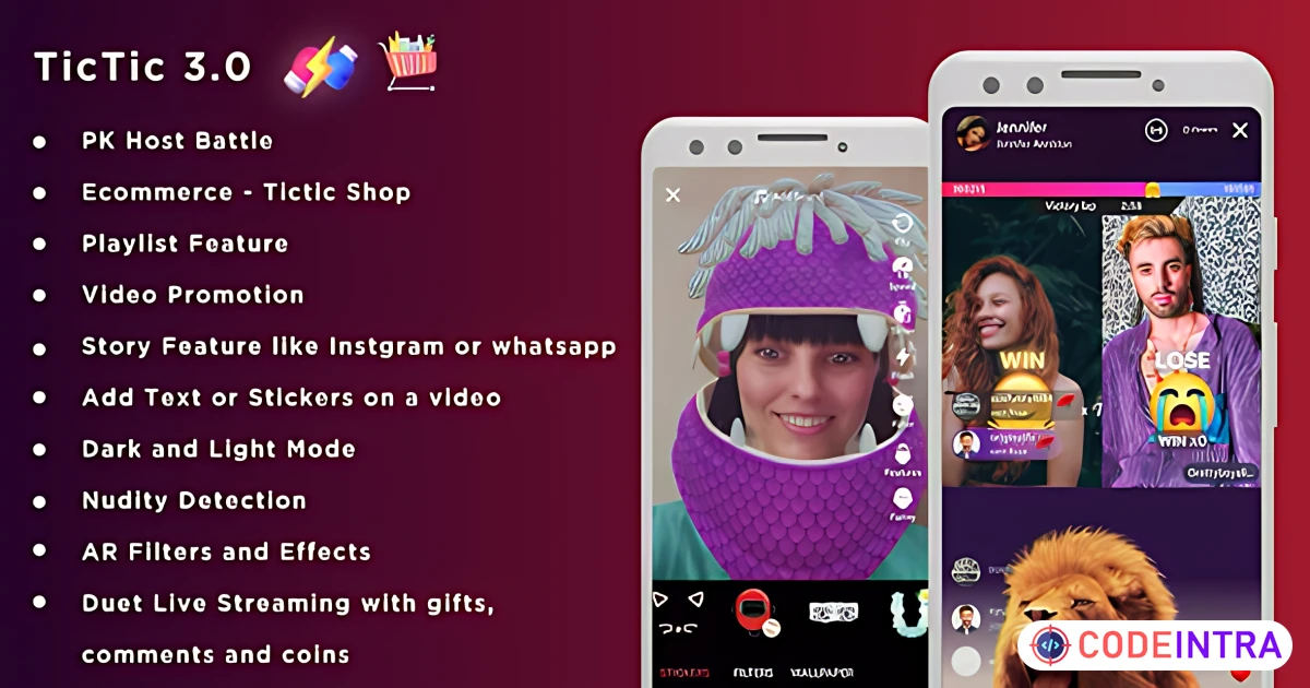 TicTic - Android media app for creating and sharing short videos - Codeintra