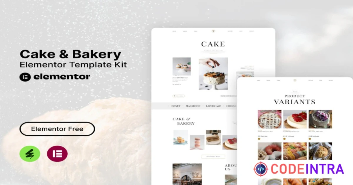 Tiffa - Cake & Bakery Elementor Template Kit - Codeintra