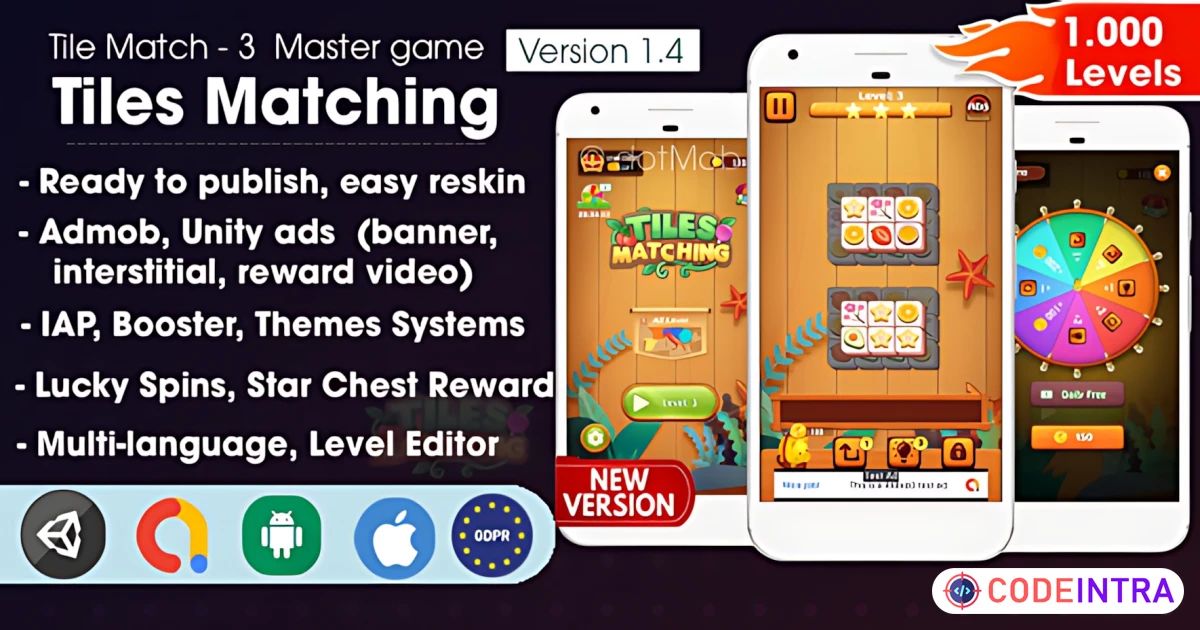 Tiles Matching - Unity Complete Project - Codeintra
