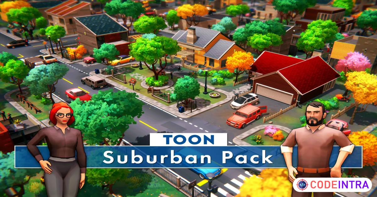 Toon Suburban Pack | 3D Urban | Unity Assets - Codeintra